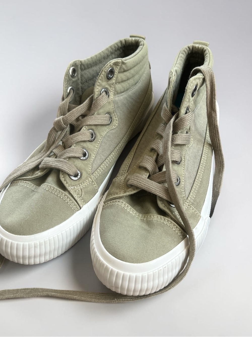 Blowfish Olive Green High-Top Canvas Sneakers